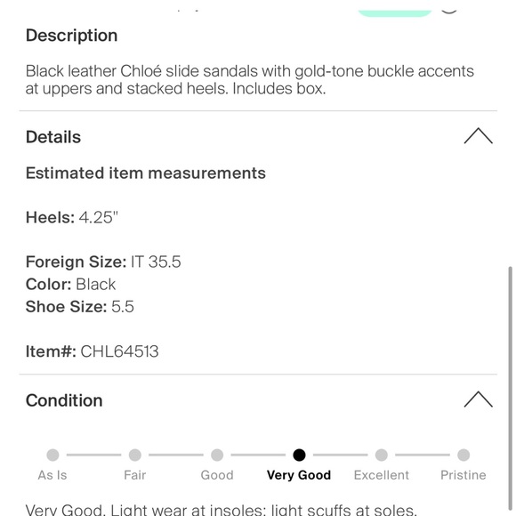 Chloe black leather mules 5.5/35.5 - Picture 6 of 6